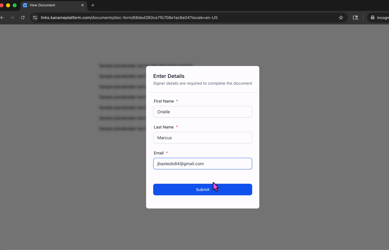 Customer signing a waiver in the portal